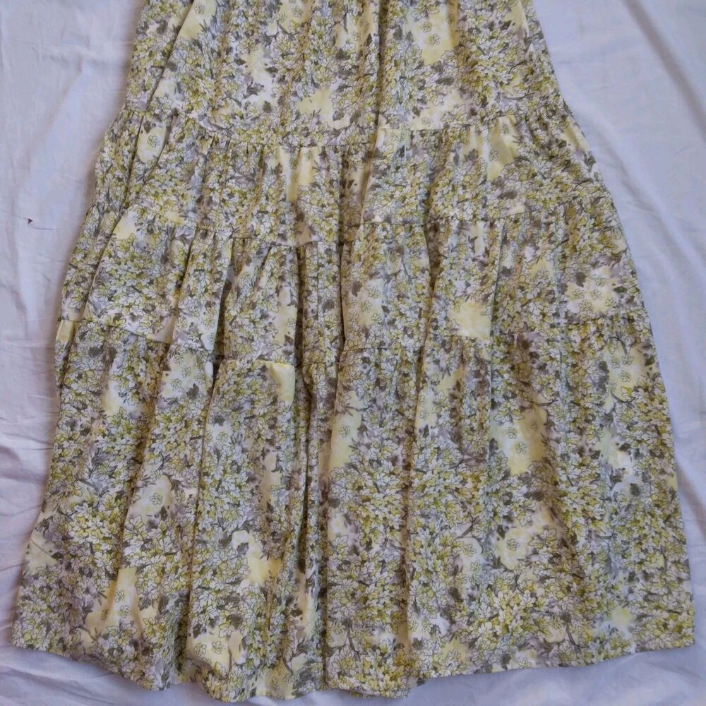 Davi And Dani Maxi Dress Smocked Floral Peasant Boho Prairie Women's Medium - Picture 4 of 11